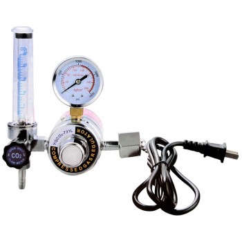 Редуктор давления CO2 TechnoWorker с ротаметром и подогревом для сварки VOR82182