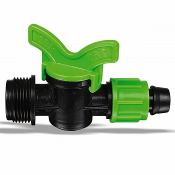 Кран для капельной ленты HYDRO-S 17 мм х 1/2 НР, пластиковый (Арт. 0121372)