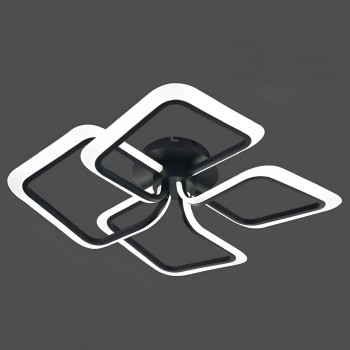 Lustră LED de tavan 4 pătrate, neagră, 220-230 V 59341/4 Black