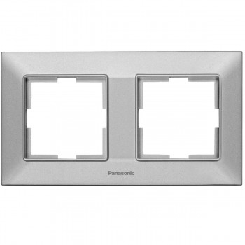 Ramă pentru priză Panasonic Arkedia Slim WNTF0802-2SL 2 locuri, argintie