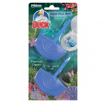 Блок для унитаза Duck Aqua Blue Mystical Lagoon 4 в 1, 2х36 г, окрашивает воду в синий