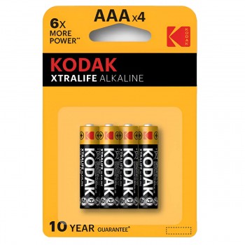 Батарейки Kodak XTRALIFE AAA LR03 щелочные 1.5V 4 шт.