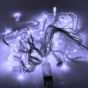 Гирлянда светодиодная занавес дождь 3 м х 1 м, холодный белый свет, белый провод, 220 В