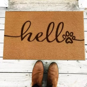 Covoraș de intrare HELLO PRINT 40x60 cm bej absorbant antiderapant
