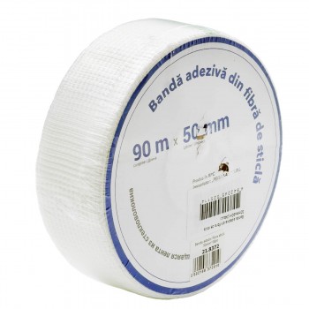 Сетка серпянка самоклеящаяся стекловолоконная 50 мм x 90 м для швов гипсокартона