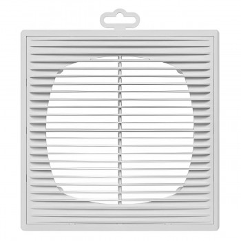 Grilă de ventilație din plastic cu ramă și plasă Mistral 208х208 mm albă 2121P