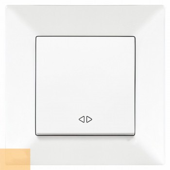 Переключатель перекрестный Viko Meridian 10 A, IP20, одноклавишный, скрытый монтаж, белый 90970031