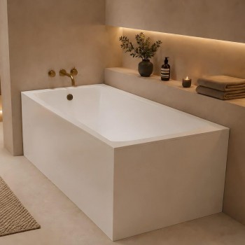 Ванна акриловая Bonito Home Iris 160х70 см, прямоугольная, белая