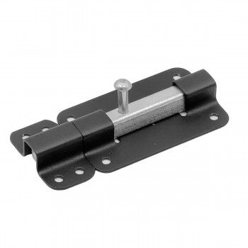 Шпингалет накладной дверной H807, черный, квадратный ригель