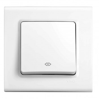 Întrerupător comutator cu un buton reversibil Viko alb Linnera 90400031