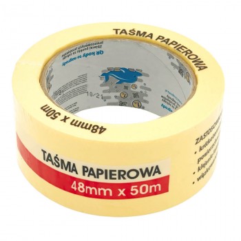 Bandă de mascare Blue Dolphin 48 mm x 50 m galbenă