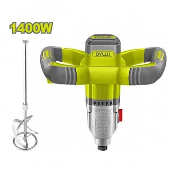 Миксер строительный DYLLU DTMX151408, 1400 Вт, 2 скорости, 0-800 об/мин, M14