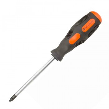 Крестовая отвертка Top Tools 39D656, PZ2 x 100 мм, хромованадиевая сталь, намагниченный наконечник, двухкомпонентная рукоятка