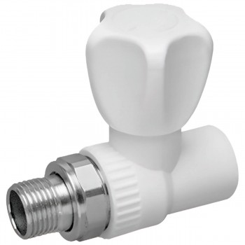 Robinet sferă din polipropilenă Sereneplast 20 mm x 1/2 cu racord olandez drept (Art. 0711474)