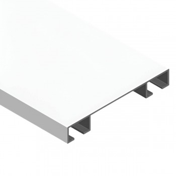 Șină pentru tavan din aluminiu cu 2 rânduri DE007 400 cm alb