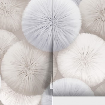 Обои виниловые на флизелиновой основе Wallsecret Comfort Pompon 8992-12 бежевый 10 м х 1,06 м