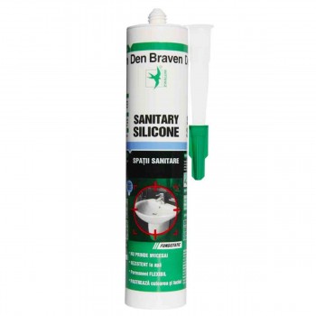 Ermetic silicon Den Braven sanitar, transparent 280 ml