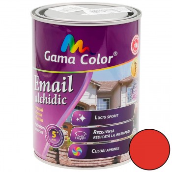 Эмаль алкидная Gama Color красная, глянцевая, 0.9 кг