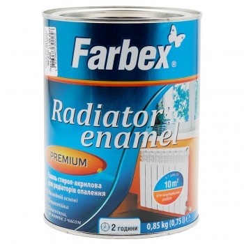 Email stiren-acrilic pentru radiatoare Farbex alb lucios 0,75 l