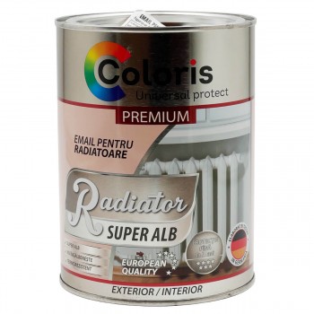 Эмаль алкидная для радиаторов Coloris, супербелая глянцевая, 0.9 кг