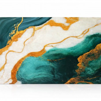 Panou decorativ autoadeziv onix verde auriu 120x300 cm pentru pereți YC158