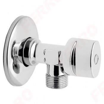Robinet colțar cu sferă pentru apă Ferro 1/2" FE x 3/8" FE, cromat Z1238K