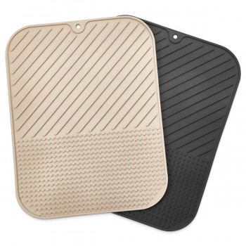 Covoraș pentru uscarea vaselor din silicon REDROSE 36x28 cm gri GP-148