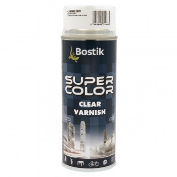 Lac spray Bostik SUPER COLOR Clear Varnish lucios, transparent, 400 ml