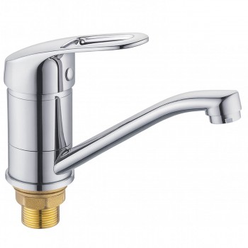 Смеситель для кухни Rossa Lina однорычажный, хром, с коротким изливом