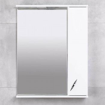 Dulap cu oglindă pentru baie Bayro Dalas 613x754 mm, dreapta, alb mat