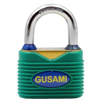 Lacăt suspendat rezistent la umezeală GUSAMI 45 mm, cu acoperire cauciucată