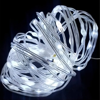 Ghirlandă LED Horoz Electric FAIRY-10 10 m, 30 W, USB 5 V DC, IP65, 7000K, alb rece, 080-002-0010