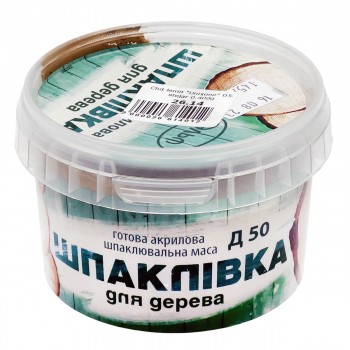 Готовая акриловая шпаклевочная масса Эльф Д50 0,4 кг, для дерева, дуб