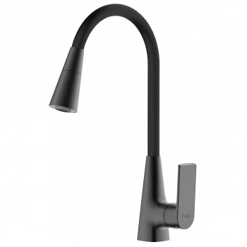 Смеситель для кухни Frap F4471-6 с гибким изливом черный