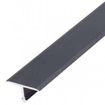 Profil T din aluminiu Dekora T15 2,5 m, Black Matt