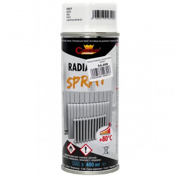 Эмаль аэрозольная для радиаторов Champion Color RADIATOR SPRAY +80°C, 400 мл, белая