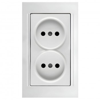 Priză fără împământare, albă GUNSAN MODERNA MD2911149