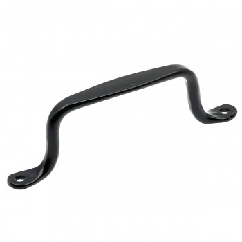 Ручка-скоба металлическая черная, для двери и ящика