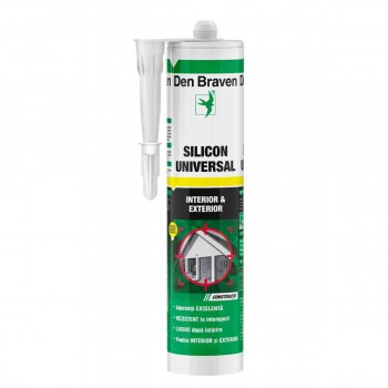 Ermetic silicon Den Braven 1001 U universal, negru 280 ml