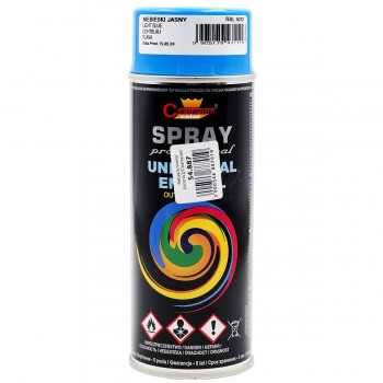 Эмаль аэрозольная Champion Color UNIVERSAL ENAMEL голубой глянцевый RAL 5012 400 мл
