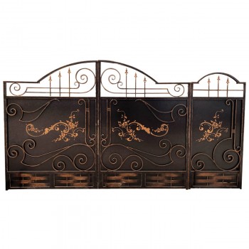 vorota-metallicheskie-s-kalitkojj-390-kh-178-sm-antichnaja-bronza