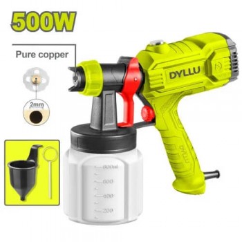 Pulverizator electric de vopsea DYLLU DTEG1A18, 500 W, rezervor 800 ml, debit 390 ml/min