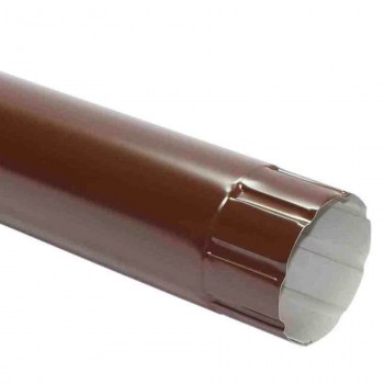 truba-vodostochnaja-metallicheskaja-lider-d-87-mm-1-m-korichnevyjj