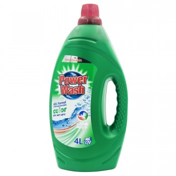 Жидкий стиральный порошок Power Wash GEL formel Colorwaschmittel Color 4 л, 92 стирки