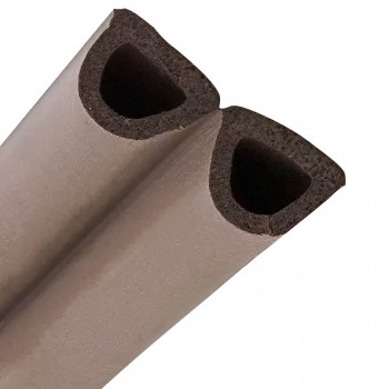 Garnitură de etanșare de tip D pentru uși și ferestre Profmet 14x12 mm, maro (Art. 890161)