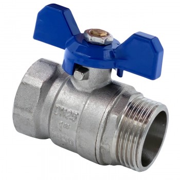Robinet cu sferă din alamă HYDRO-S 1 filet intern x 1 filet extern fluture drept 0402176