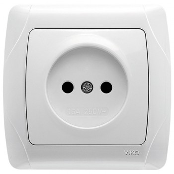 Розетка скрытой установки Viko Carmen 16 А, IP20, белая, без заземления 90561007