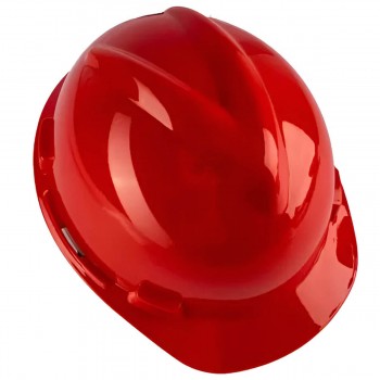 Cască de protecție pentru construcții PROFMET roșie, din plastic