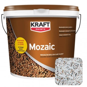 Декоративная мозаичная штукатурка Kraft Mozaic C2046, 25 кг, кварцевая, для цоколя и фасада