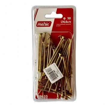 Șuruburi universale pentru lemn Metric 4x70 mm zincate 50 bucăți (Art. 88635)
